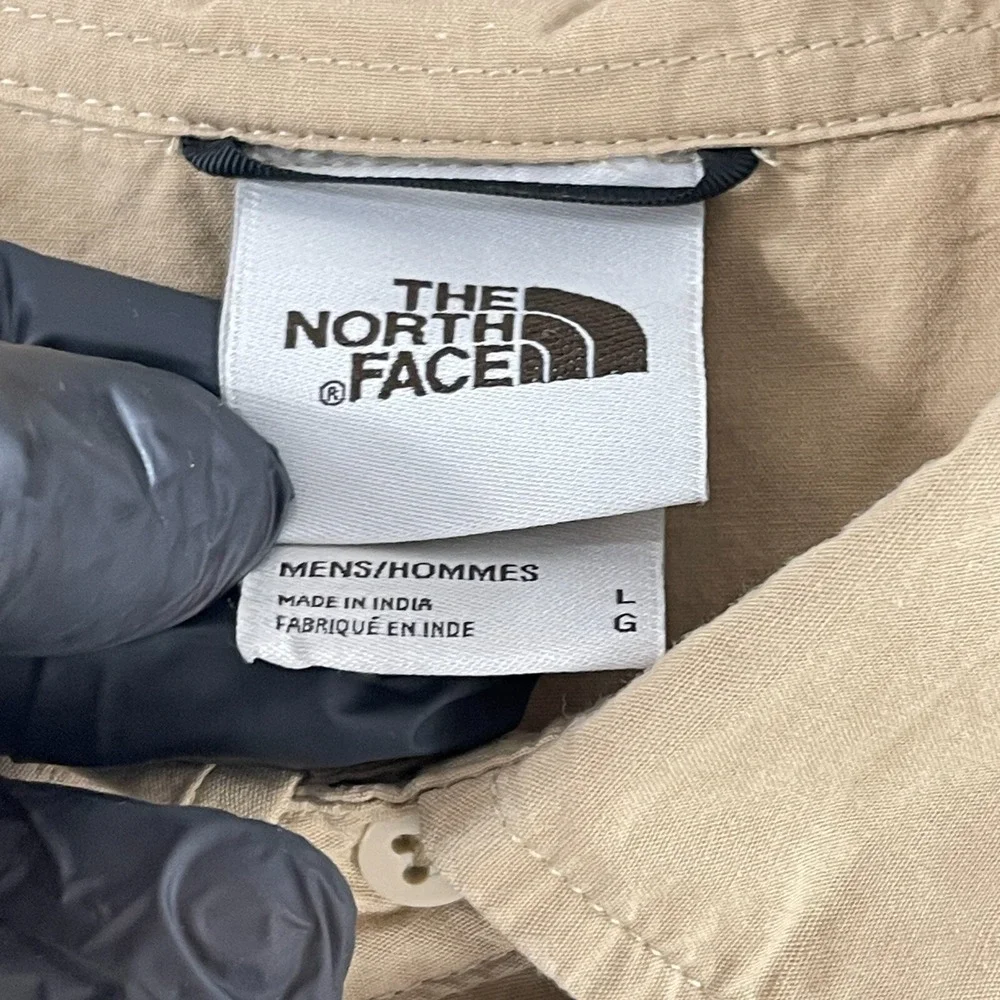 The North Face Brown Baytrail Pattern Button-Up‎ Shirt Mens Short Sleeve Size L